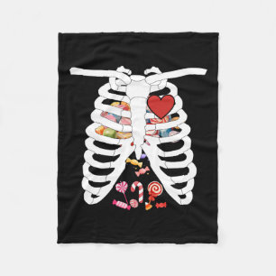 Rib Cage Röntgen Candy Funny Halloween Kostümkids Fleecedecke