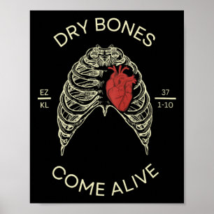 Rib Cage Trockene Knochen kommen lebende Bibel Ver Poster