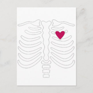 Rib Cage und Herz Postkarte