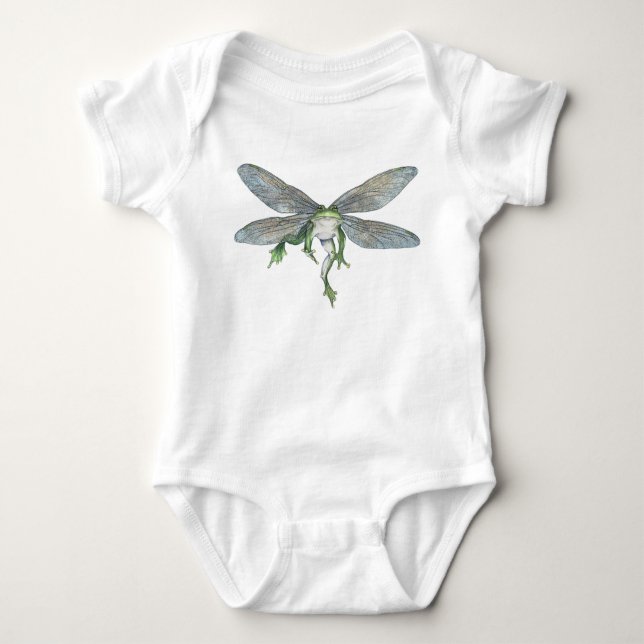 Ribbit-Babykleidung Baby Strampler (Vorderseite)