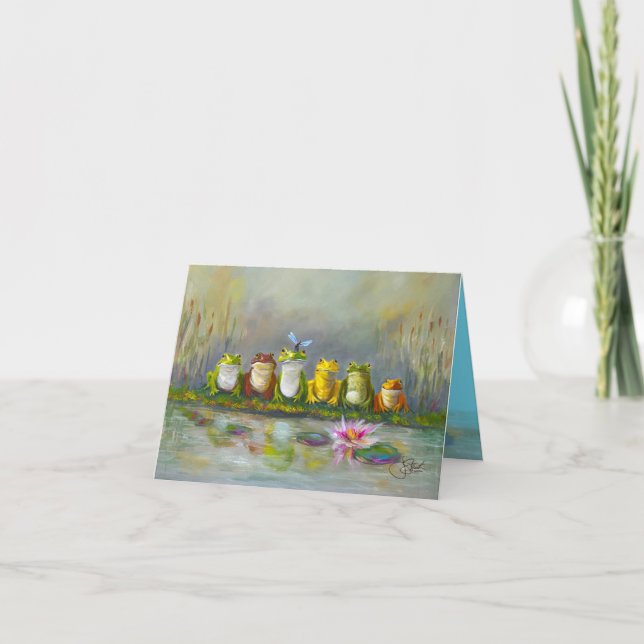 Ribbit Fluss Dankeskarte (Vorderseite)