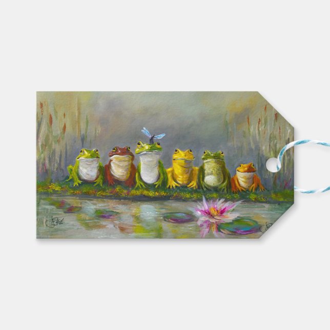 Ribbit Fluss Geschenkanhänger (Vorderseite (Horizontal))