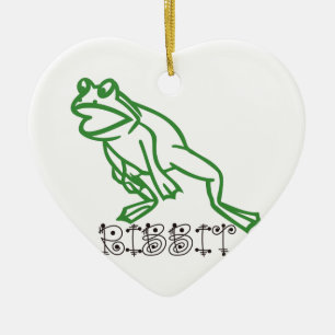 Ribbit Frosch Keramik Ornament