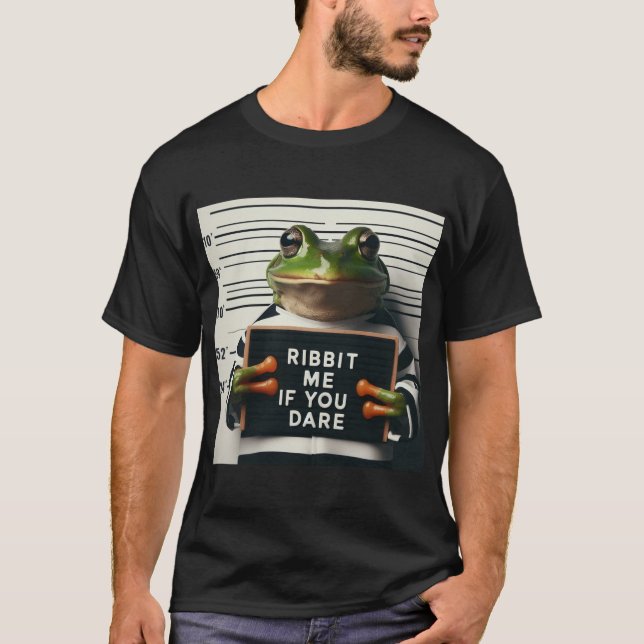 Ribbit Mugshot Frog T-Shirt (Vorderseite)