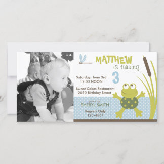 Ribbit Swimming Frog Geburtstag Einladung PC