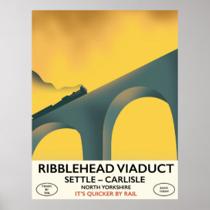 Ribblehead-Viadukt Yorkshire Lokomotive Poster