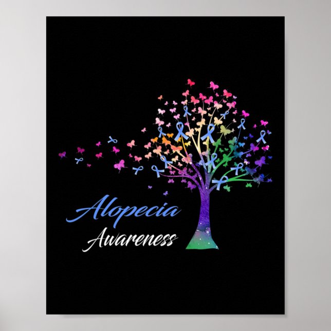 Ribbon Alopecia Bewusstsein Poster (Vorne)