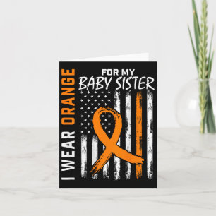 Ribbon Baby Schwester Leukemia Bewusstsein Karte