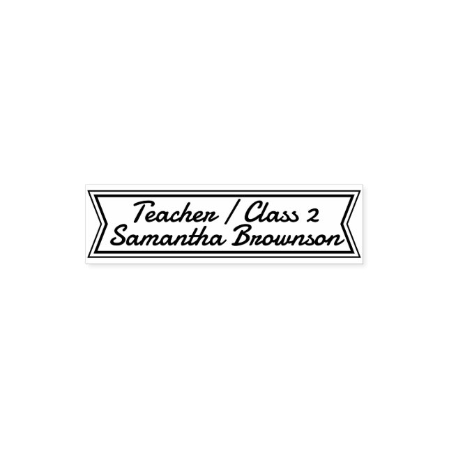 Ribbon Banner Class Teacher Permastempel (Design)