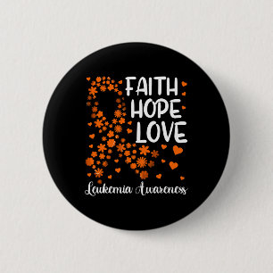 Ribbon Blood Faith Hope Liebe Leukämie Awar Button