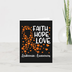Ribbon Blood Faith Hope Liebe Leukämie Awar Karte