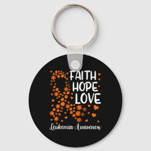 Ribbon Blood Faith Hope Liebe Leukämie Awar Schlüsselanhänger