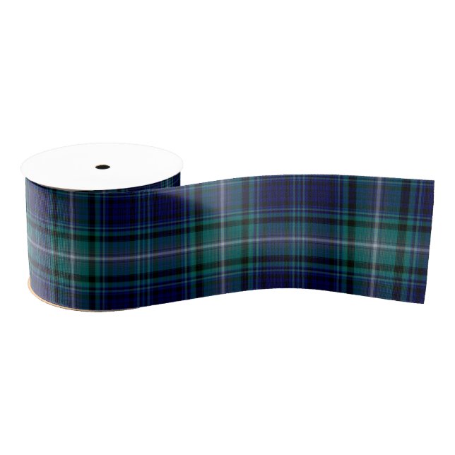 Ribbon - Blue & Green Tartan Ripsband (Spule)