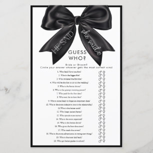 Ribbon Bow Brautparty Game