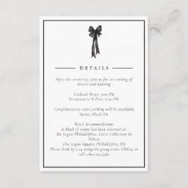 Ribbon Bow Elegant Wedding Begleitkarte