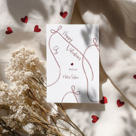 Ribbon Bows – Modern Happy Valentine’s Day Feiertagskarte