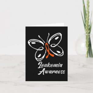 Ribbon Butterfly Aml Leukemia Bewusstsein 88 Karte