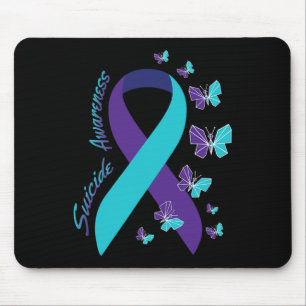 Ribbon Butterfly Suicide Bewusstsein psychische Ge Mousepad