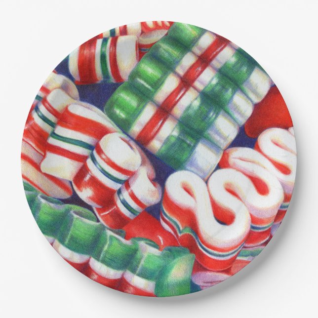 RIBBON CANDY 9" Round Paper Teller (Vorderseite)