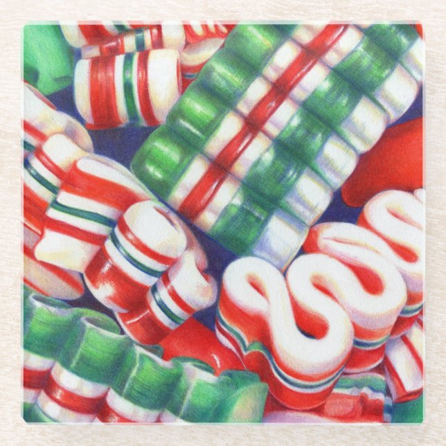 RIBBON CANDY Glasgetränkekasten Glasuntersetzer (Vorderseite)