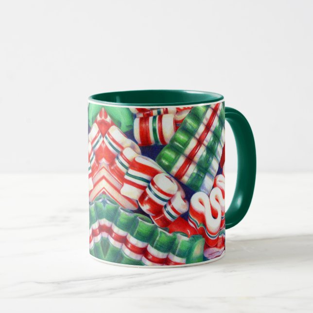 RIBBON CANDY Hunter Green Combo Tasse (VorderseiteRechts)