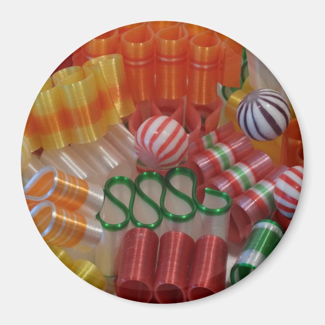 Ribbon Candy Magnet (rund) (Vorne)