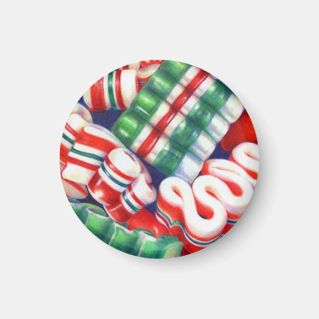 RIBBON CANDY Round Magnet (Vorne)