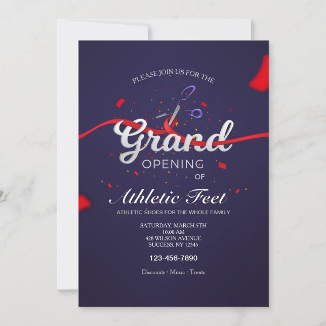 Ribbon Cutting Grand Opening Einladung (Vorderseite)