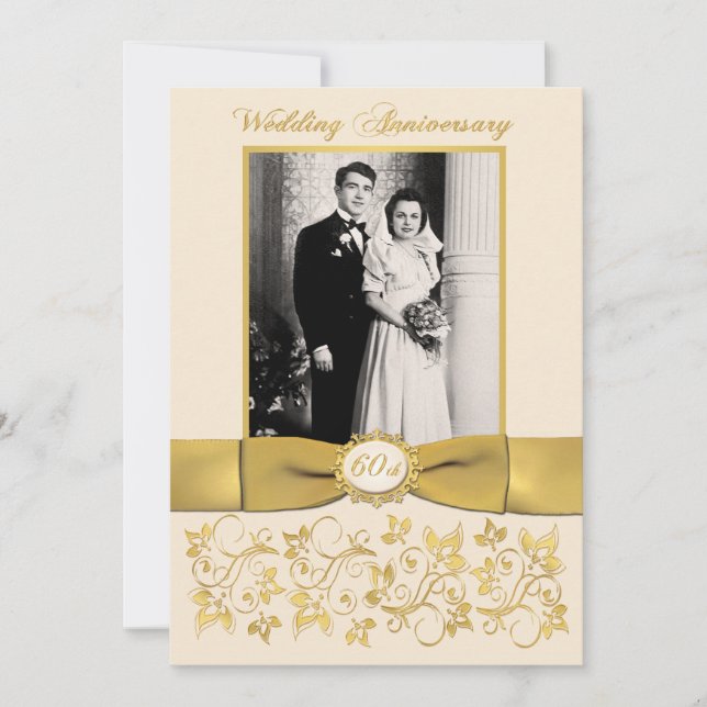 RIBBON-Einladung zum 60. Jubiläum Einladung (Vorderseite)