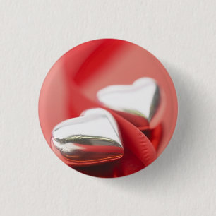 Ribbon Hearts Button