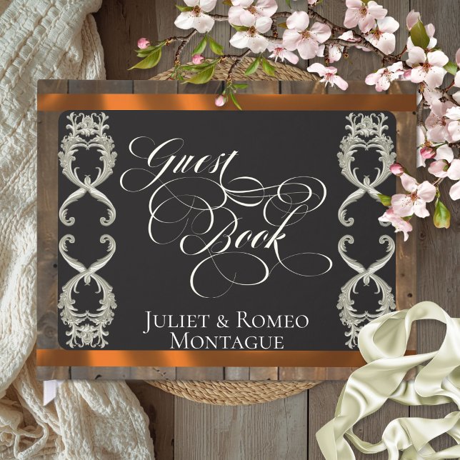 Ribbon & Herz Hochzeit - Kupfer Gästebuch (Von Creator hochgeladen)