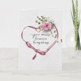 Ribbon Herz mit Rose und Ivy Karte