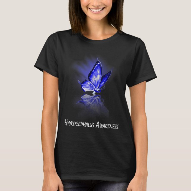 Ribbon-Hydrocephalus-Bewusstsein T-Shirt (Vorderseite)