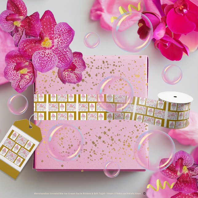 Ribbon Irresistible Ice Cream Licorio n Caramel Satinband (Irresistible Ice Cream Satin Ribbon & Gift Tag designed by Poet Adiela Akoo. Love it? GET it now! )