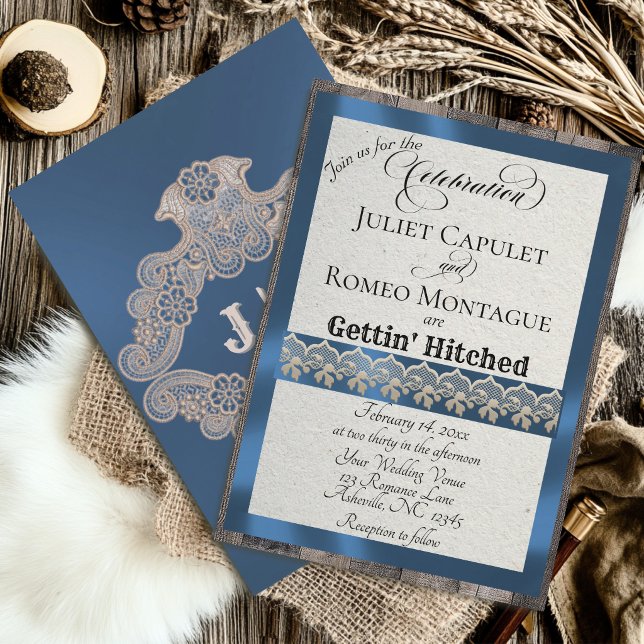 Ribbon & Lace Gettin' Hitched - Blau (Von Creator hochgeladen)