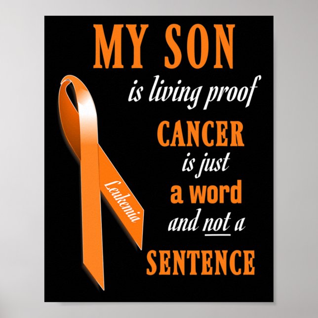 Ribbon Leukemia Awareness S (Sohn) Poster (Vorne)