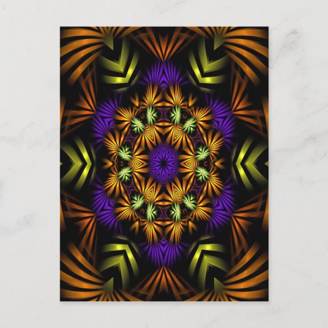 Ribbon Mandala Postkarte (Vorderseite)