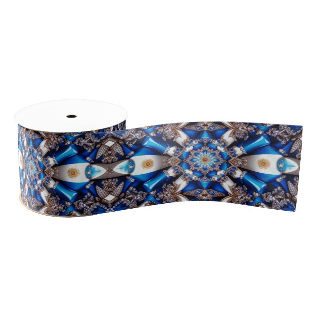 Ribbon mit argentinischen Farben Ripsband (Spule)