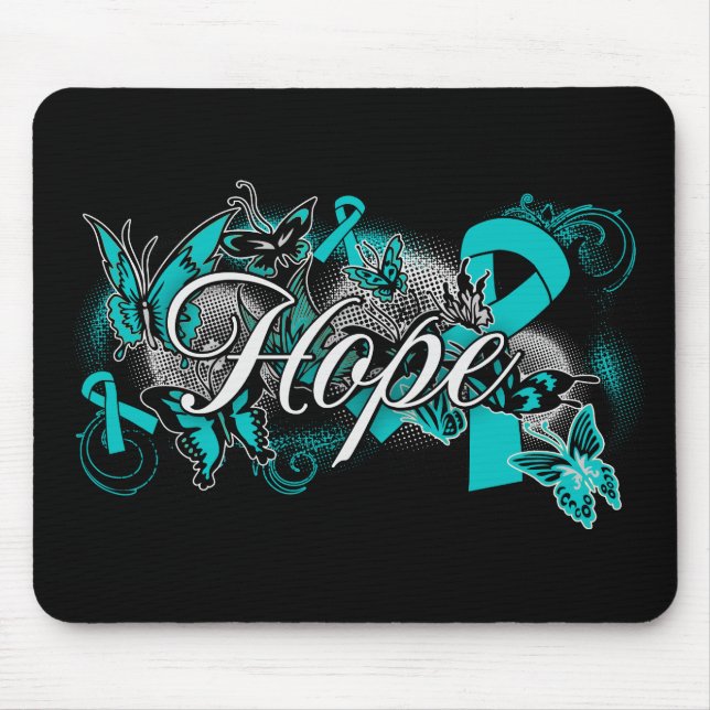 Ribbon Ovarian Cancer Garden Mousepad (Vorne)