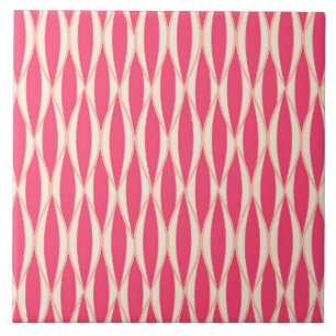 Ribbon Print Mitte des Jahrhunderts - Farbtöne von Fliese