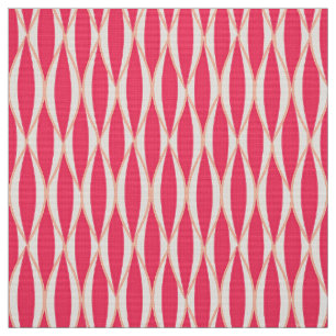 Ribbon Print Mitte des Jahrhunderts - Farbtöne von Stoff