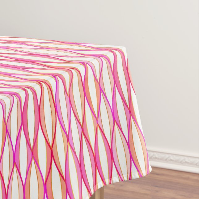 Ribbon Print Mitte des Jahrhunderts - Korallen und Tischdecke (Beispiel)