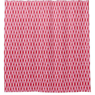 Ribbon Print Mitte des Jahrhunderts - Rosa und Bor Duschvorhang