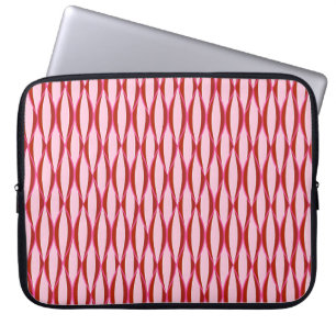 Ribbon Print Mitte des Jahrhunderts - Rosa und Bor Laptopschutzhülle