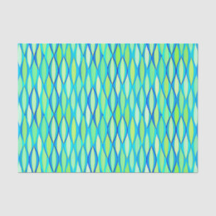 Ribbon Print Mitte des Jahrhunderts - türkis und L Seidenpapier