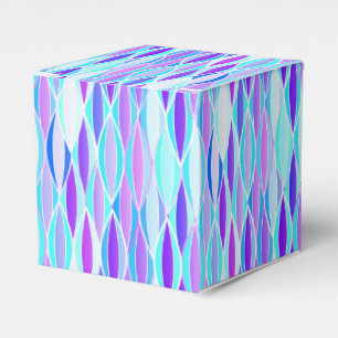Ribbon Print Mitte des Jahrhunderts - violett und Geschenkschachtel