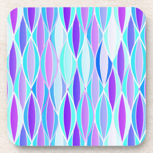 Ribbon Print Mitte des Jahrhunderts - violett und  Getränkeuntersetzer