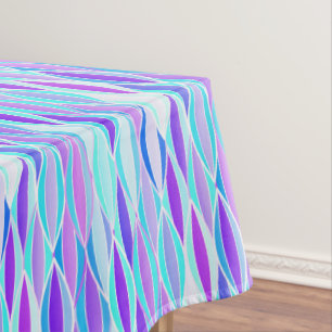 Ribbon Print Mitte des Jahrhunderts - violett und  Tischdecke