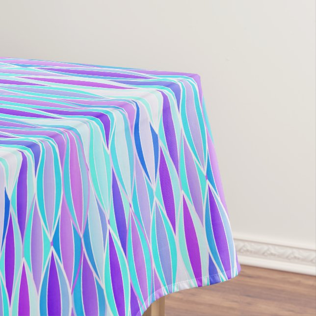 Ribbon Print Mitte des Jahrhunderts - violett und  Tischdecke (Beispiel)