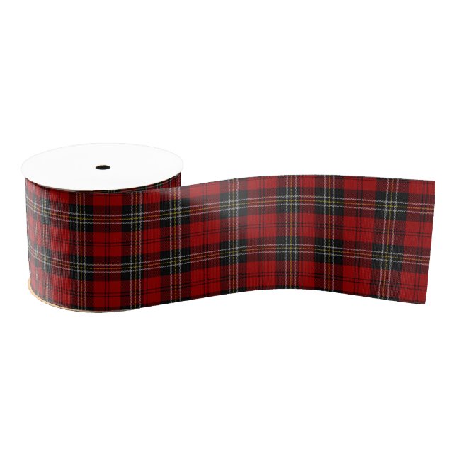 Ribbon - Red Tartan Macpherson Clan Ripsband (Spule)